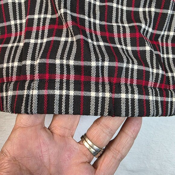 Rafael Sport Plaid Button Down Shirt Small Classic Fit Red Black Checkered New - Picture 12 of 12